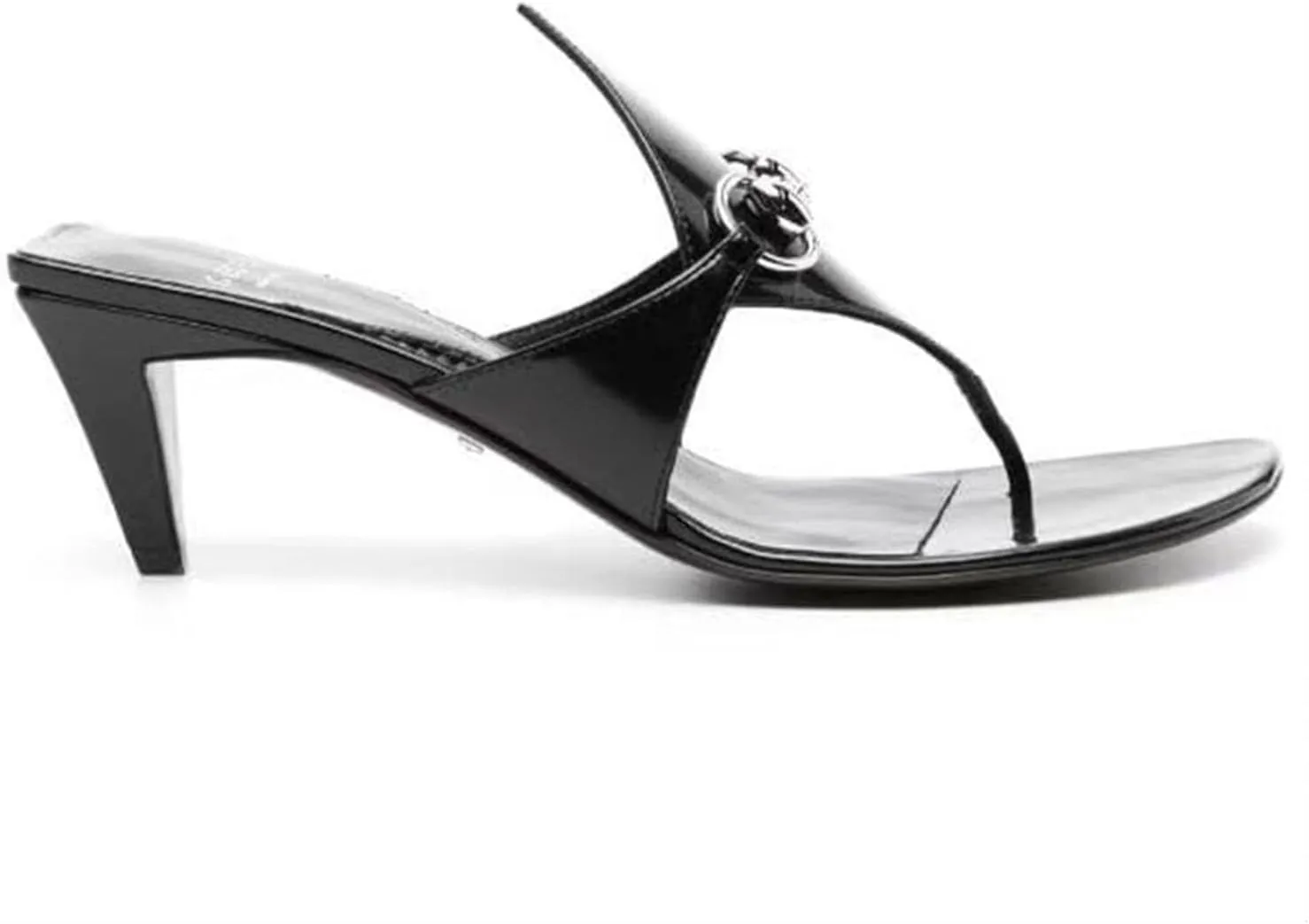 Plus Size Women's Summer Low Heel High Heels Leather Square Toe Flip Flops Elegant Horsebit Sandals