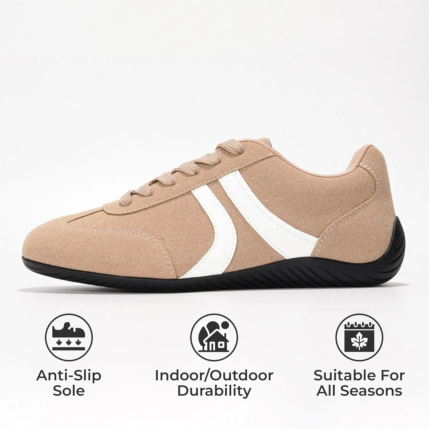 Project Cloud Barefoot Shoes Women – Comfortable Lace-Up Womens Shoes with Memory Foam – Lightweight & Non Slip Womens Shoes Casual – All-Day Women's Fashion Sneakers for 2025 (Goal)