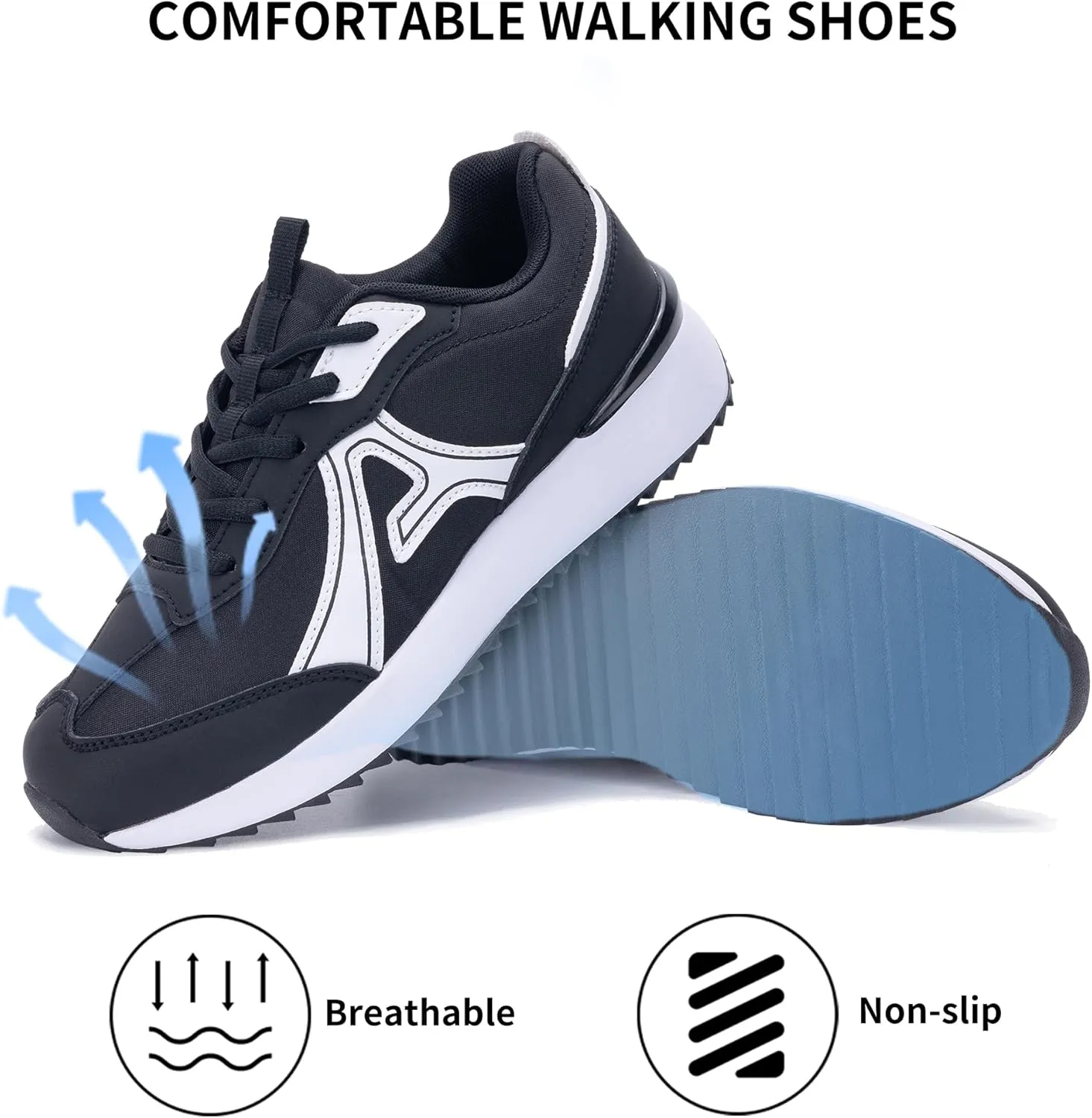 QAUPPE Womens Walking Sneakers Tennis Running Comfortable Shoes Casual Fashion Sneakers