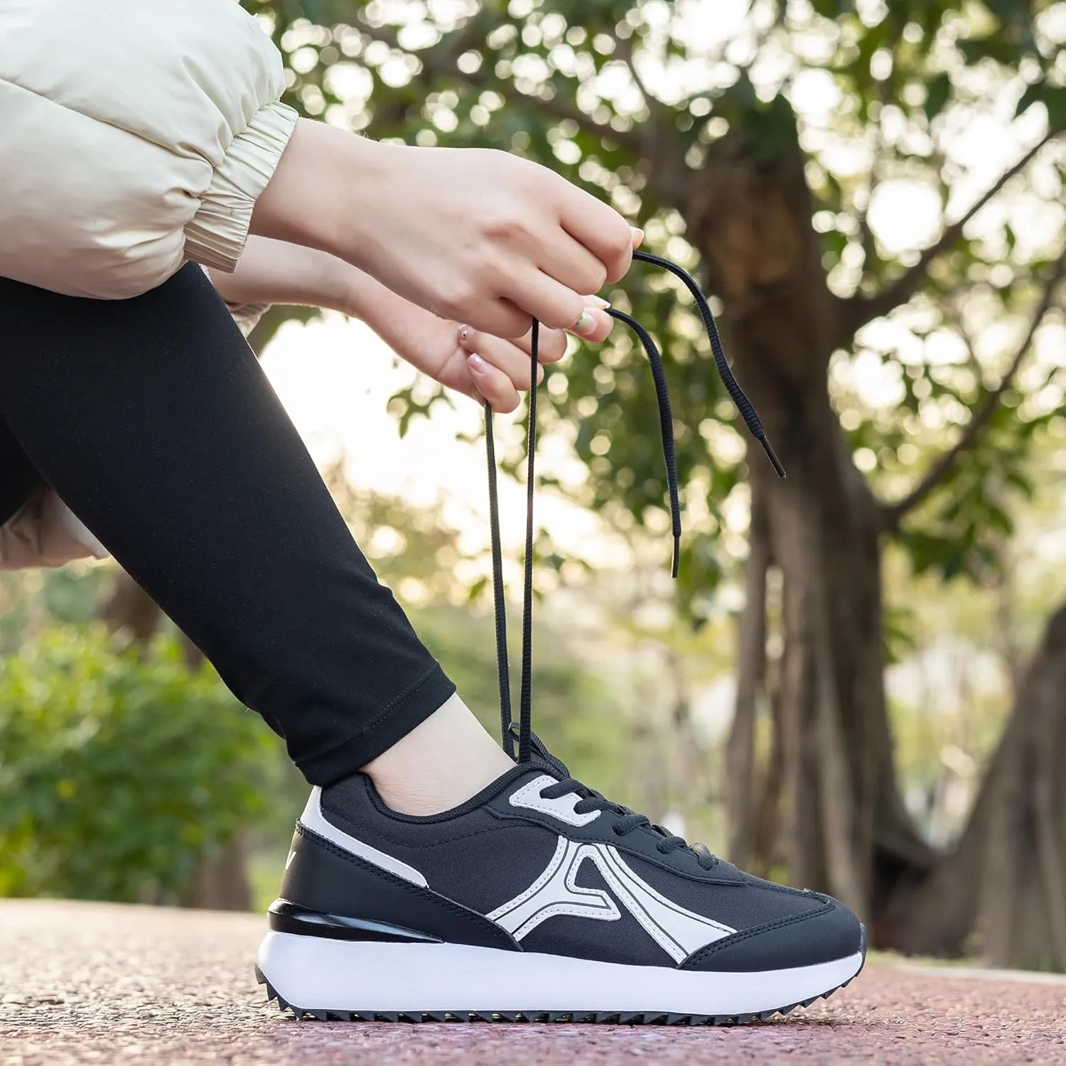 QAUPPE Womens Walking Sneakers Tennis Running Comfortable Shoes Casual Fashion Sneakers