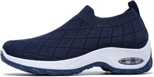 Rayootd Orthopedic Shoes for Women, Ergonomic Pain Relief Shoe, Women's Knitted Woven Low Top Walking Mesh Air Cushion Sock Sneakers Slip On