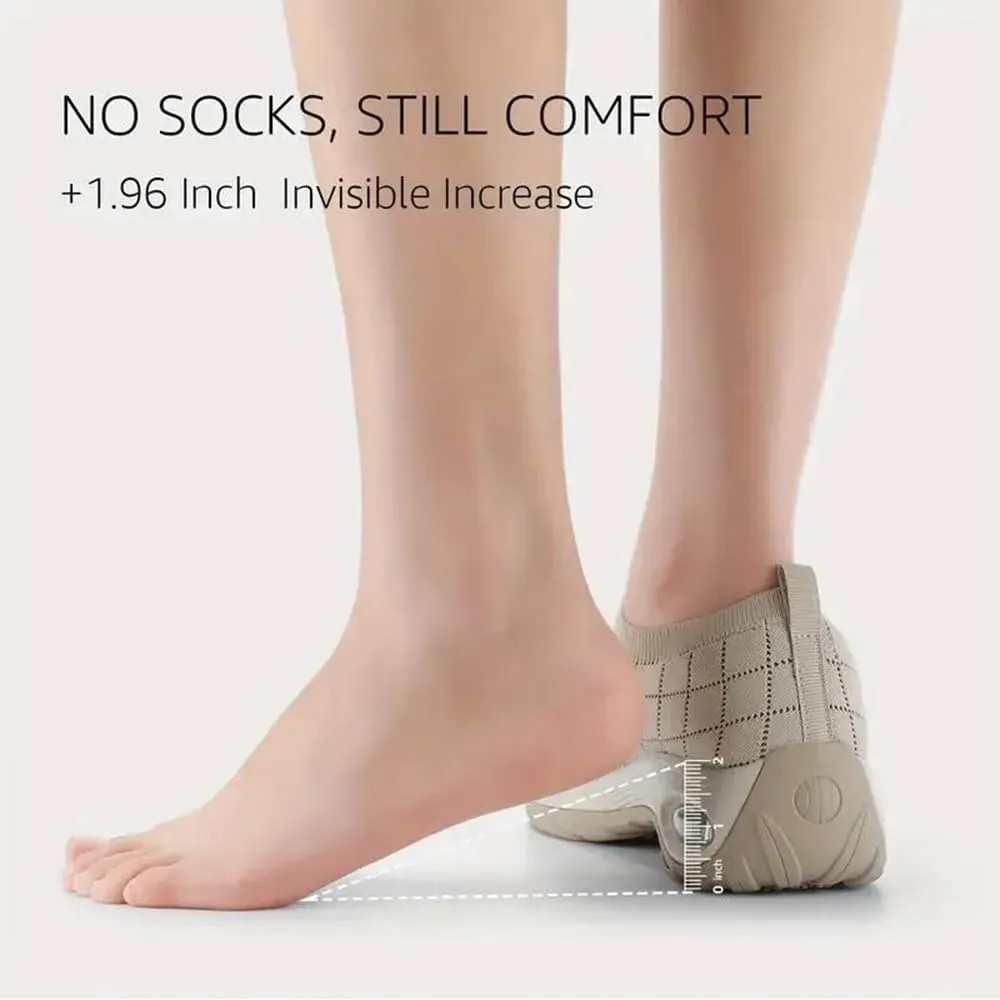 Rayootd Orthopedic Shoes for Women, Ergonomic Pain Relief Shoe, Women's Knitted Woven Low Top Walking Mesh Air Cushion Sock Sneakers Slip On