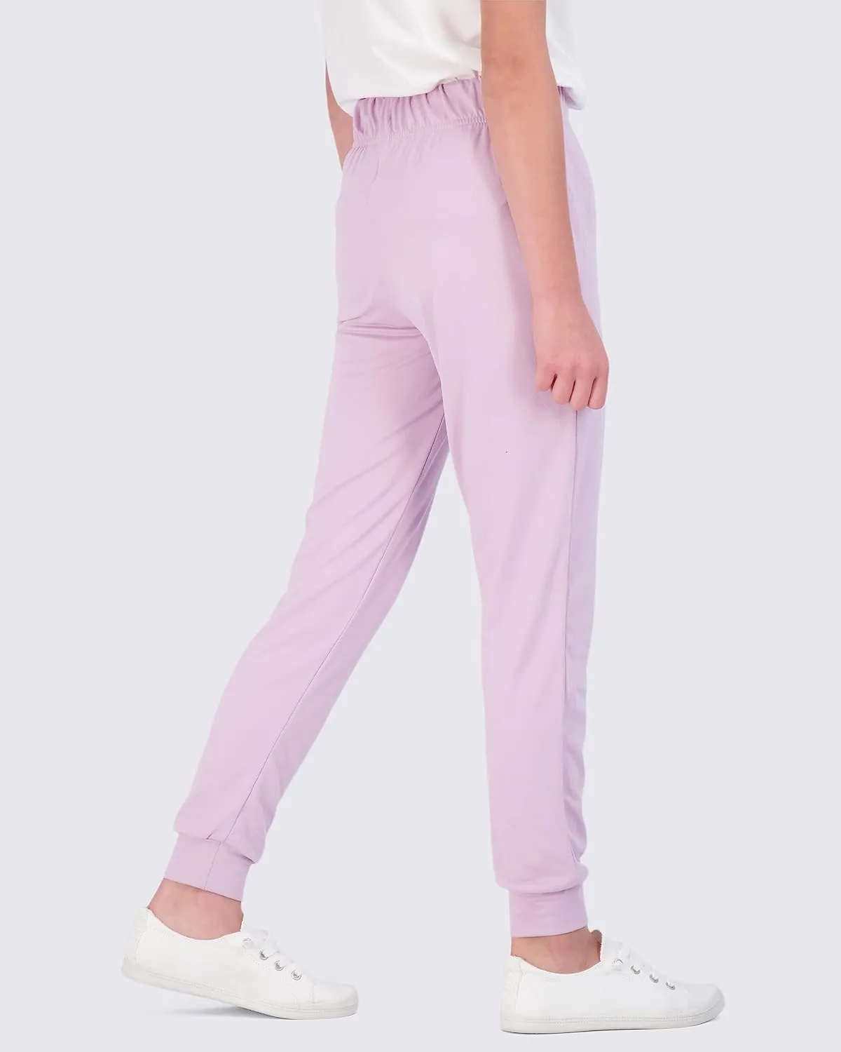 Real Essentials 3 Pack: Girls' Lounge Joggers Soft Athletic Performance Casual Sweatpants(Ages 7-16)