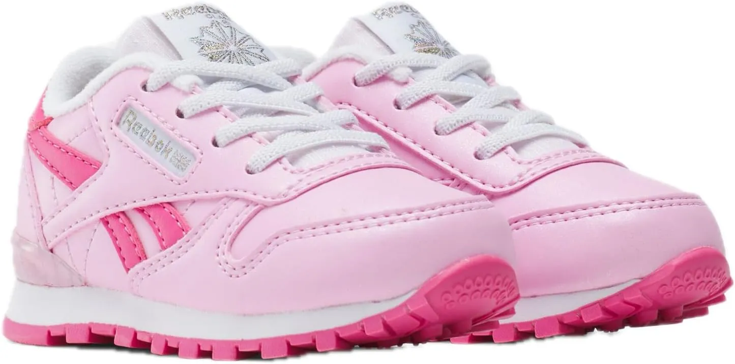 Reebok Baby-Girl's Kid's Cl Step N' Flash Elastic Lace Sneaker
