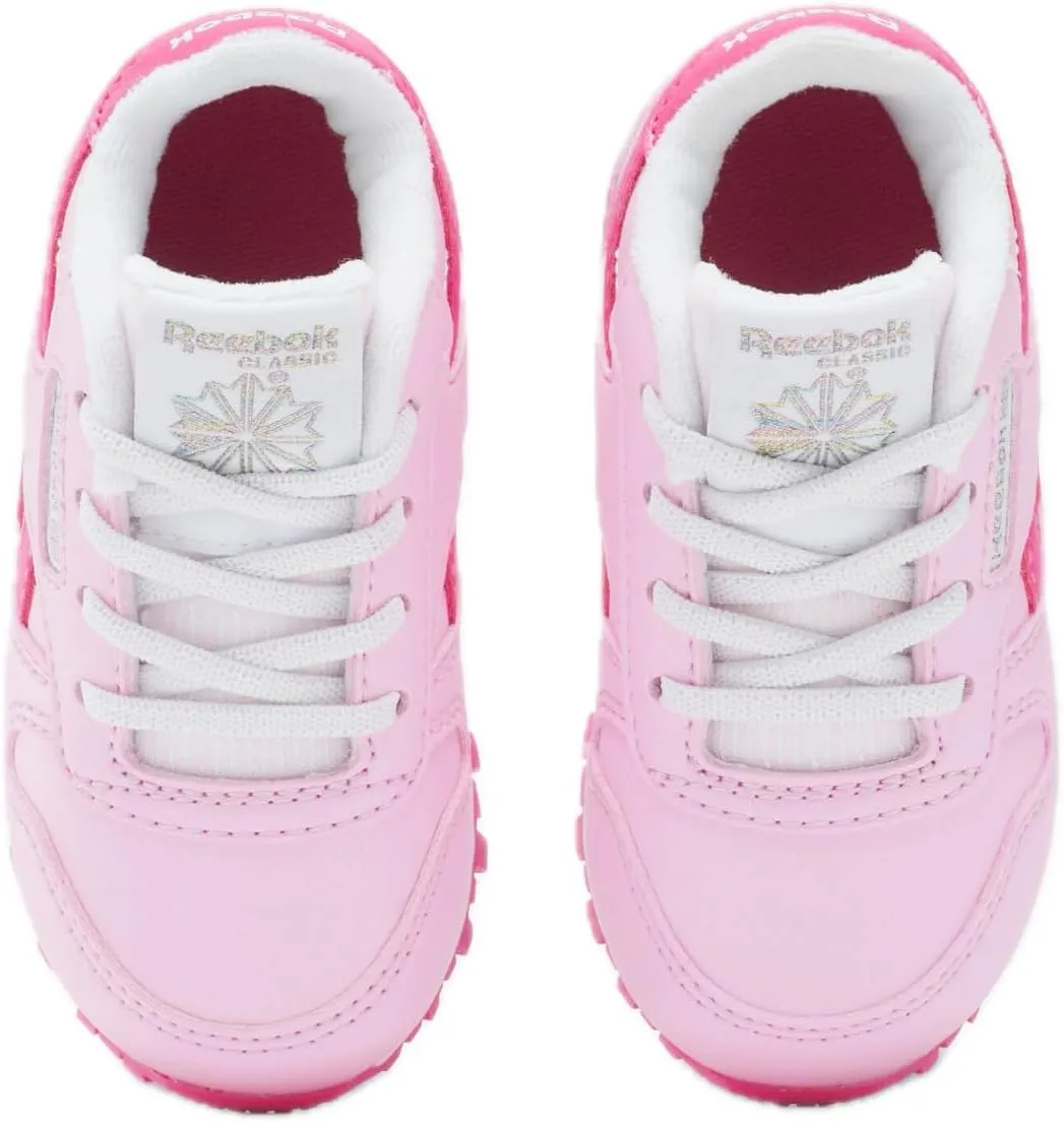Reebok Baby-Girl's Kid's Cl Step N' Flash Elastic Lace Sneaker