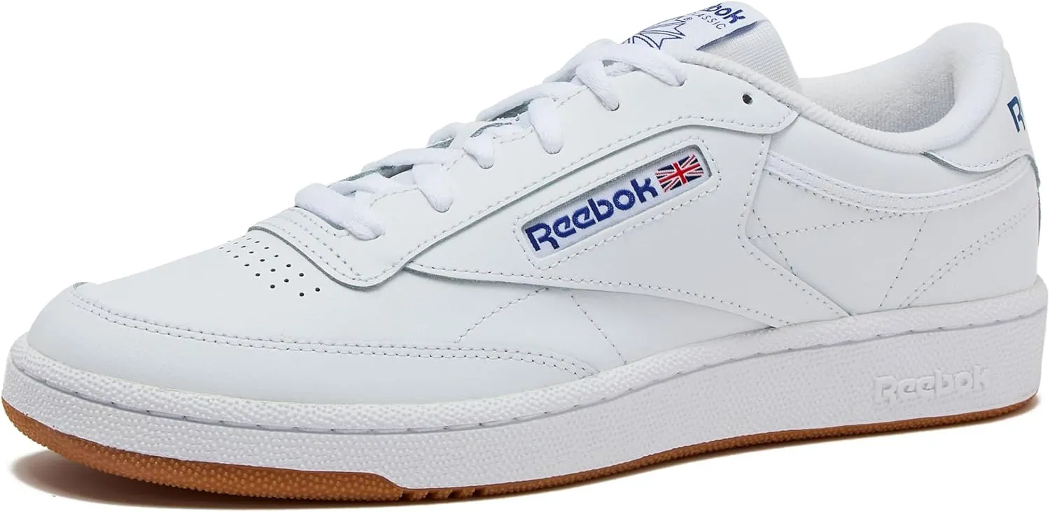 Reebok Men's Club C 85 Tennis Sneaker, White/Royal-Gum, 13