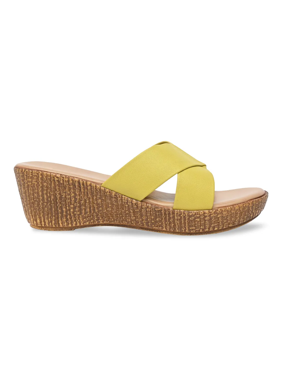 Rocia By Regal Mustard Women Casual Platform Sandals