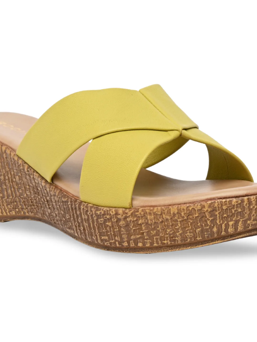 Rocia By Regal Mustard Women Casual Platform Sandals