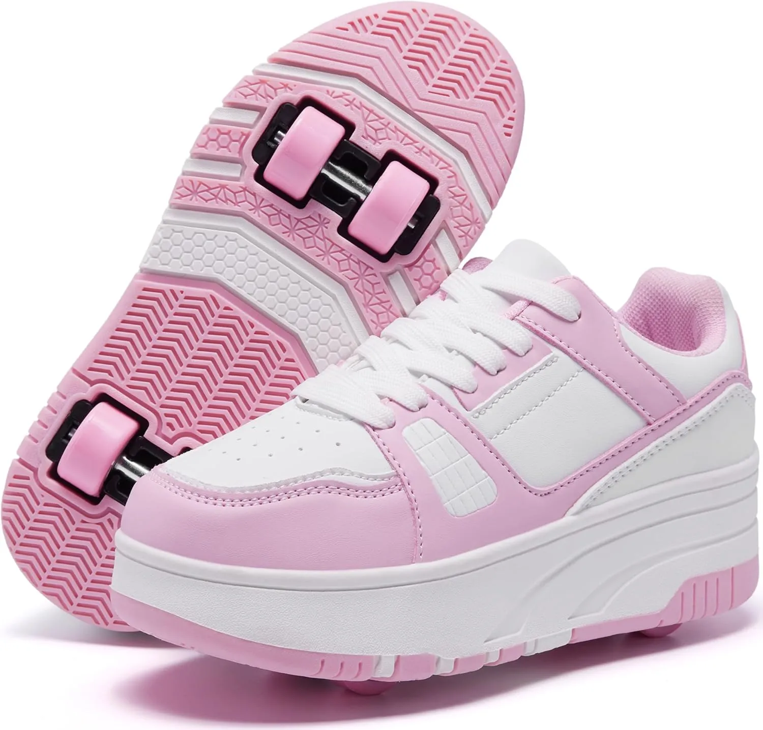 Roller Skate Shoes for Kids Girls Boys Detachable Wheeled Fashion Sneakers