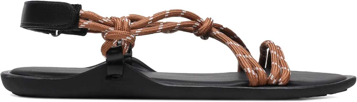 Rope Flats Sandals for Women Adjustable Comfortable Slip on Open Toe Cross Rope Flats Women.