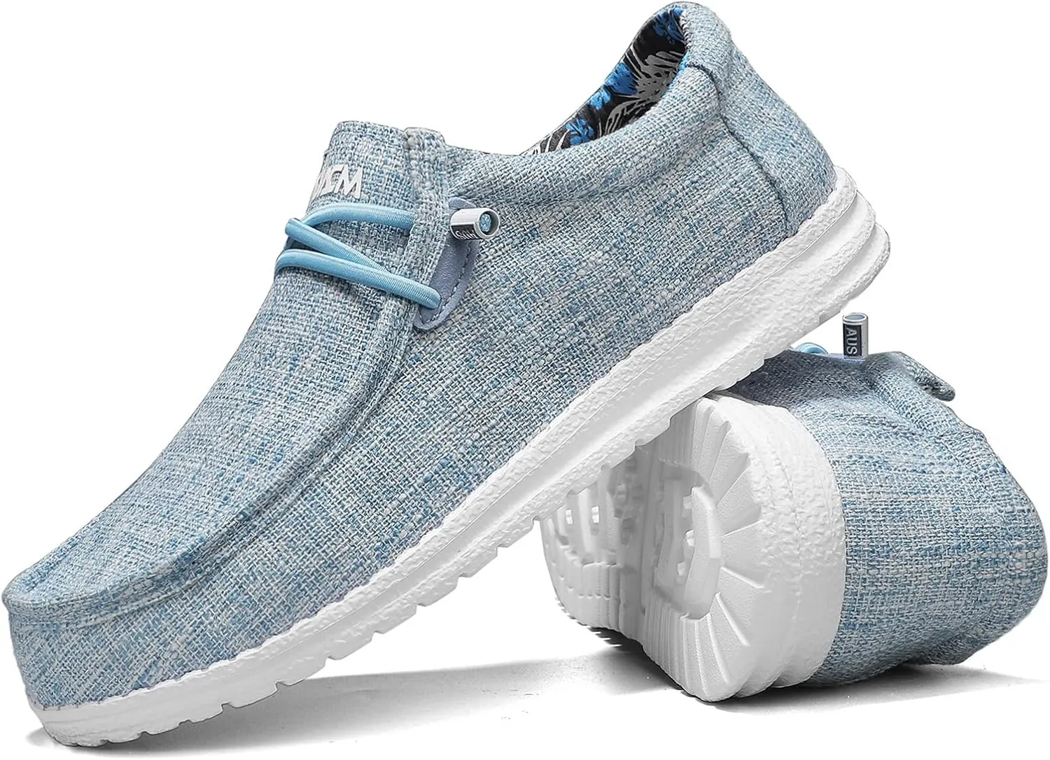 ROTJACM Women's Slip on Cloth Shoes with Arch Support,Plantar Fasciitis Loafers Canvas Comfort Wide Moc-Toe Light Weight Shoes