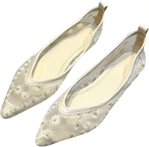 SAILING LU Womens Suede Pointed Toe Ballet Flats Comfortable Wedding Party Casual Slip-On Ballerina Dressy Shoes for Women Walking Shoes