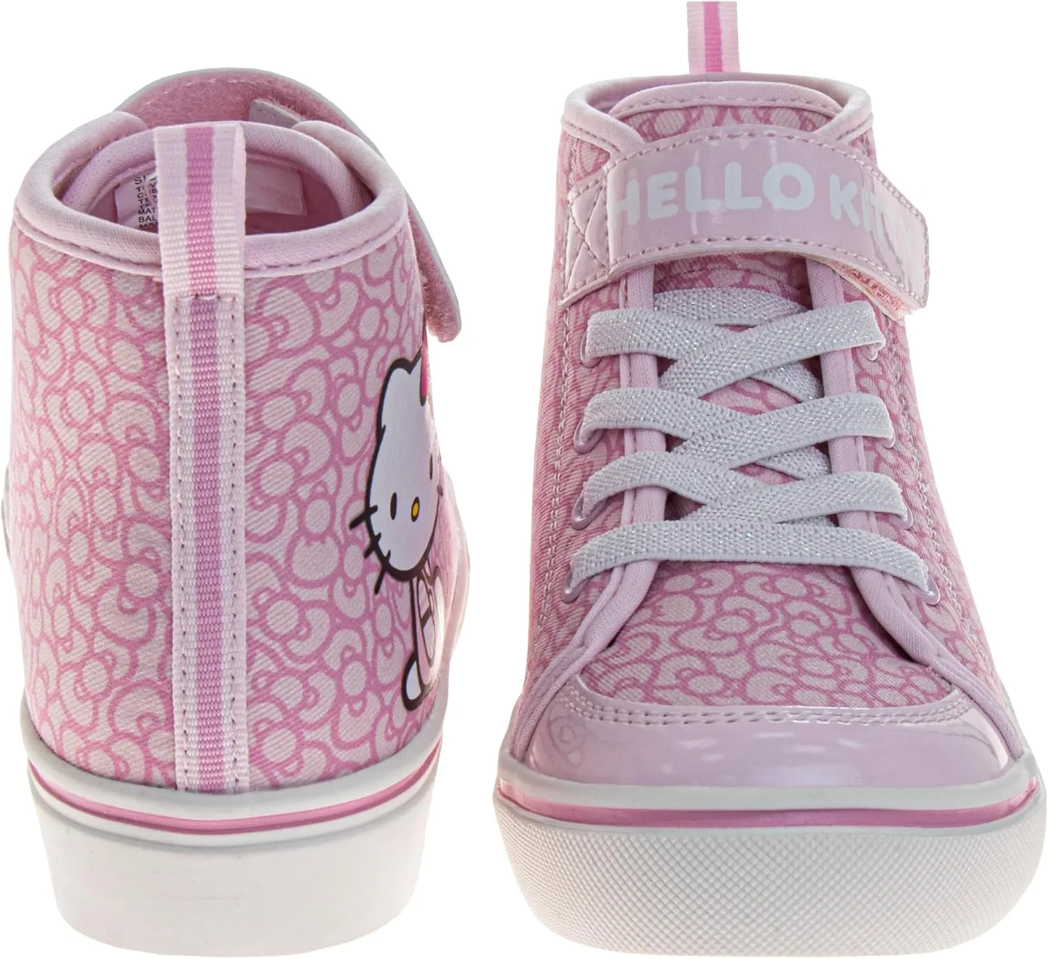 Sanrio Hello Kitty High Top Sneakers for Girls - Kids Sneaker Ankle Hightops Lightweight Breathable Fashion Shoes (Sizes: 11-13 Little Kid / 1-4 Big Kid)
