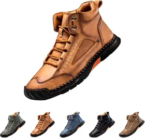 Sawbehind Mens Boots Comfortable Arch Support Handmade Waterproof Boots Casual Lightweight Hiking Outdoor Walking Sneakers
