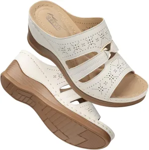 SHIBEVER Wedge Sandals for Dressy Women Platform Summer Womens Low Heels Arch Support Sandal