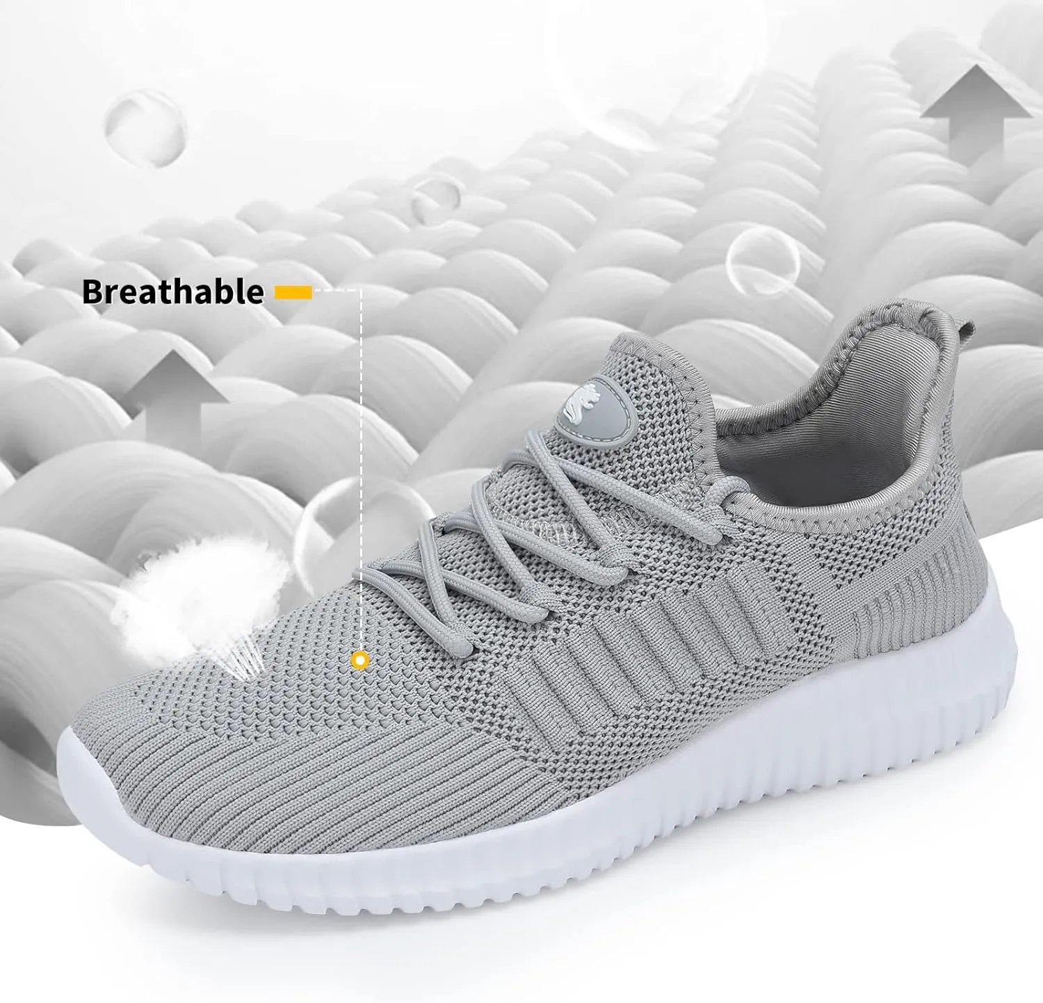 SK·TRIP Women's Walking Shoes Lightweight Breathable Flying Woven Mesh Upper Casual Jogging Shoes Ladies Tennis Shoes Workout Footwear Non-Slip Gym Sneakers for Women