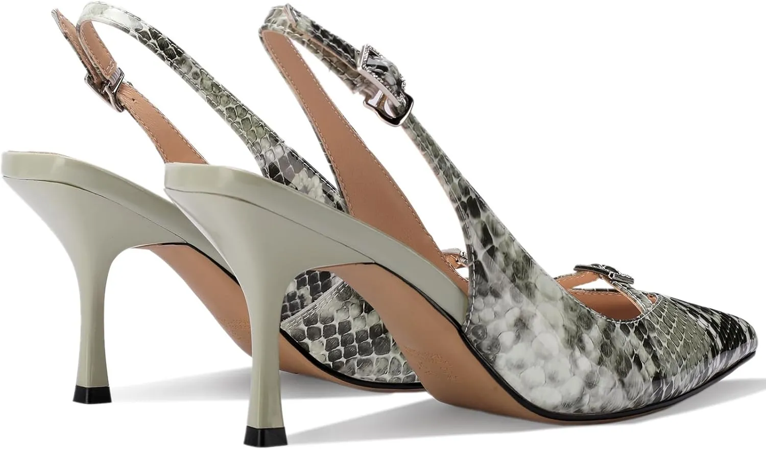 Snake Print Womens Sandals Dressy Strappy Wide Sandalias Comfortable Summer Dress Pointed Toe High Heels Ladies Fashion Elegantes 3 Inch Stiletto Pumps