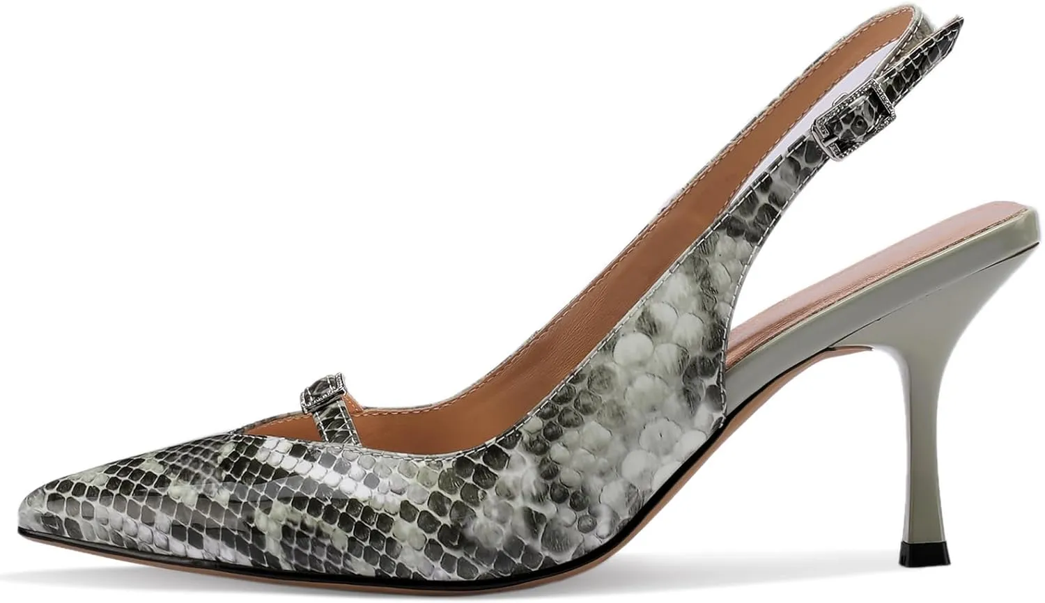 Snake Print Womens Sandals Dressy Strappy Wide Sandalias Comfortable Summer Dress Pointed Toe High Heels Ladies Fashion Elegantes 3 Inch Stiletto Pumps