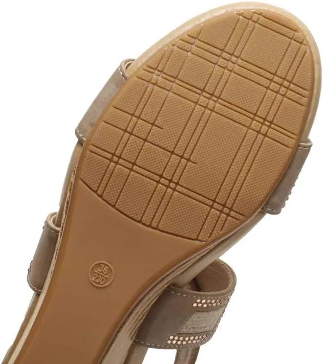 SO SIMPOK Women Casual Walking Comfortable Wedge Sandals Retro Summer Beach Soft Sandals