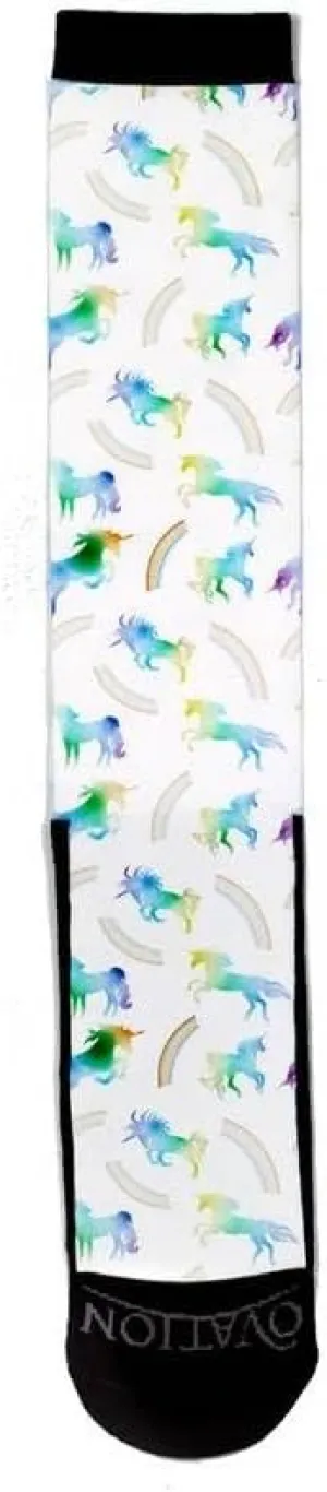 Socks Ovation Footzees Ladies Boot Rainbow Unicorns