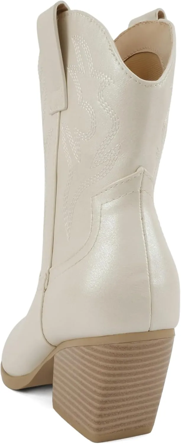 Soda “BLAZING” ~ Women Western Bootie Pointe Toe with Low Heel (Wide Fit Available)