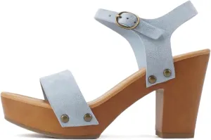 Soda CHIVAS ~ Women's Bold Buckles Studded Wedge Sandal