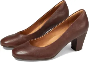Sofft Lana Heeled Sandals for Women – Leather Lining and Upper – Microfiber Footbed – Closed Toe Style