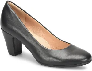 Sofft Lana Heeled Sandals for Women – Leather Lining and Upper – Microfiber Footbed – Closed Toe Style