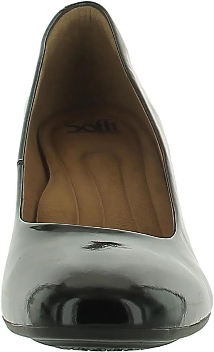 Sofft Lana Heeled Sandals for Women – Leather Lining and Upper – Microfiber Footbed – Closed Toe Style