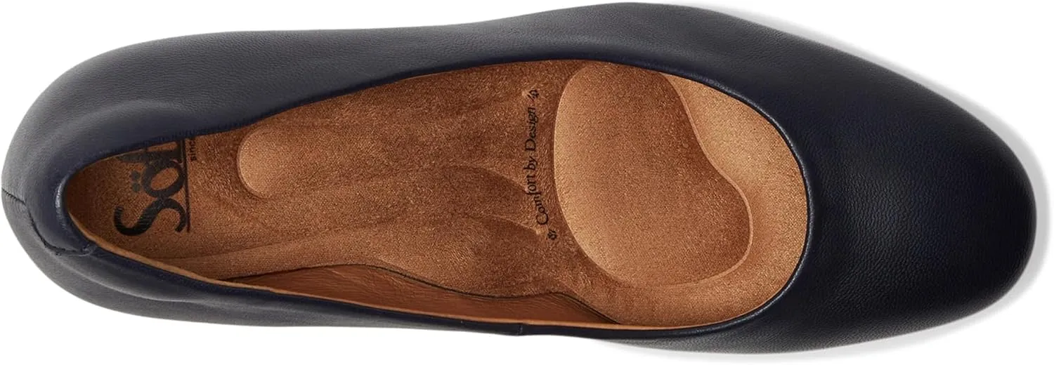 Sofft Lana Heeled Sandals for Women – Leather Lining and Upper – Microfiber Footbed – Closed Toe Style