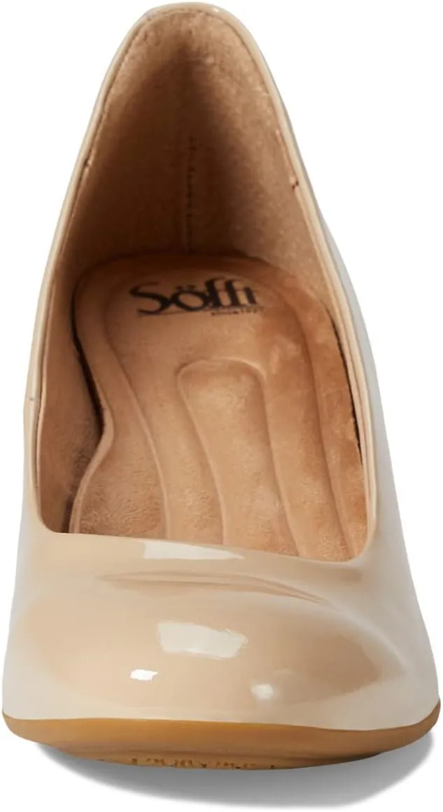 Sofft Lana Heeled Sandals for Women – Leather Lining and Upper – Microfiber Footbed – Closed Toe Style