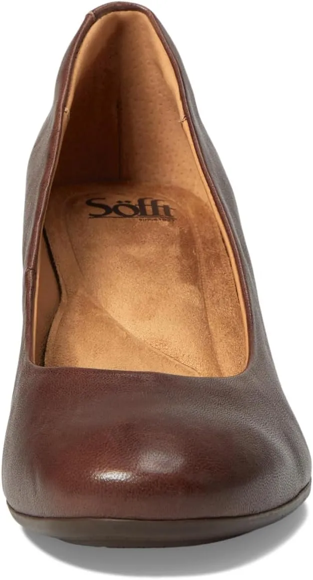 Sofft Lana Heeled Sandals for Women – Leather Lining and Upper – Microfiber Footbed – Closed Toe Style