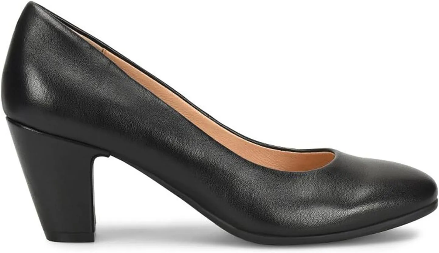 Sofft Lana Heeled Sandals for Women – Leather Lining and Upper – Microfiber Footbed – Closed Toe Style