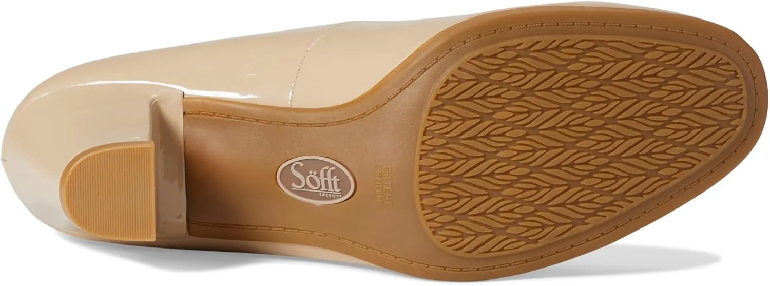 Sofft Lana Heeled Sandals for Women – Leather Lining and Upper – Microfiber Footbed – Closed Toe Style
