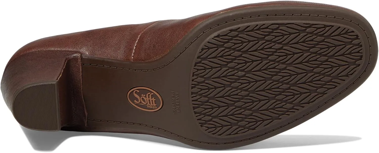 Sofft Lana Heeled Sandals for Women – Leather Lining and Upper – Microfiber Footbed – Closed Toe Style
