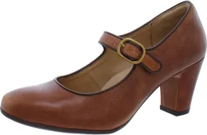 Sofft® Leslie Pump Sandals for Women – Leather Upper and Lining – Piping Details – Square Toe Silhouette
