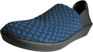 Steven by Steve Madden Womens Dessa Woven Fabric Slip On Loafers, Navy, US 7.5