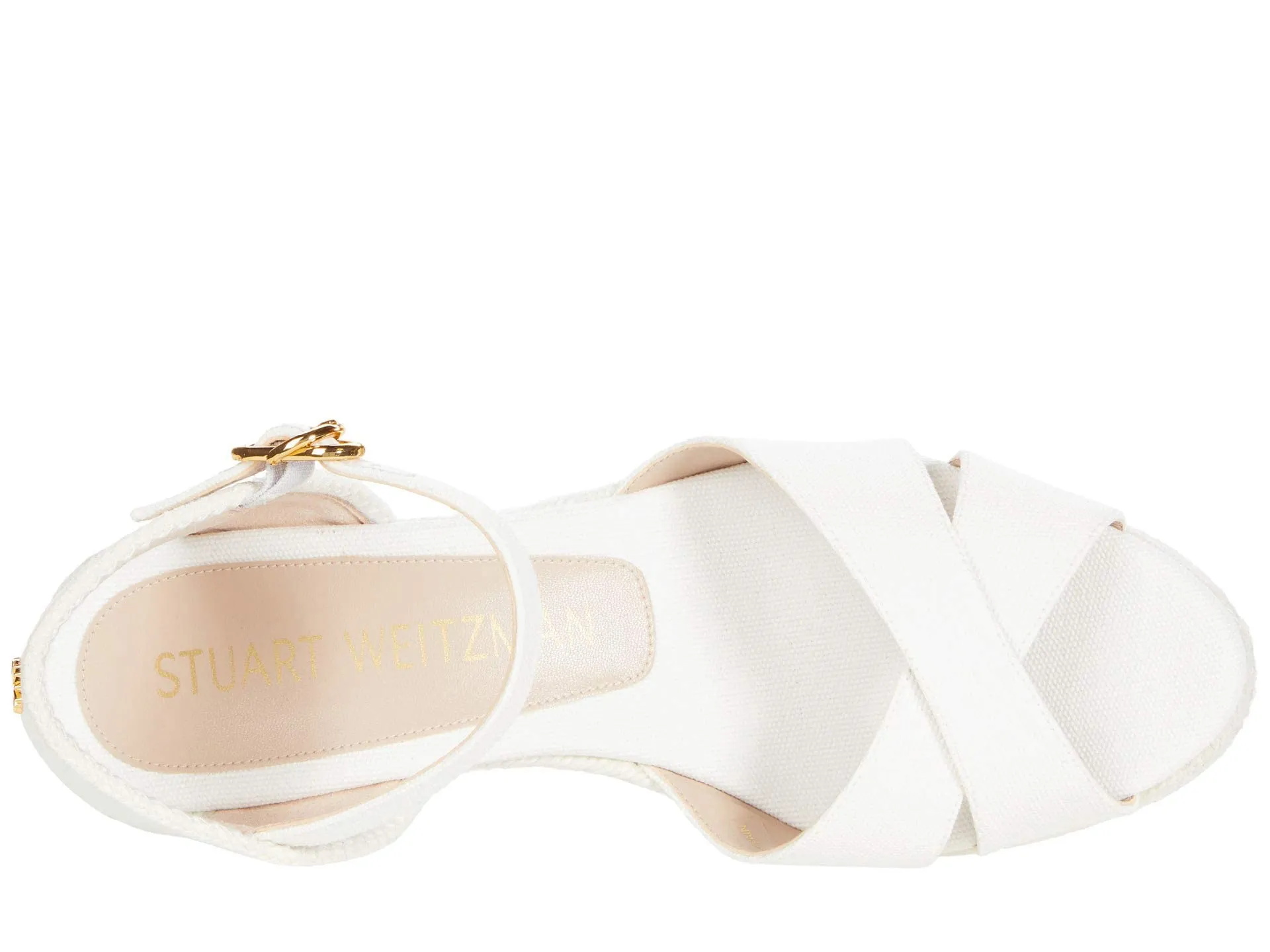 Stuart Weitzman Womens Mirela 8 Wide Cream