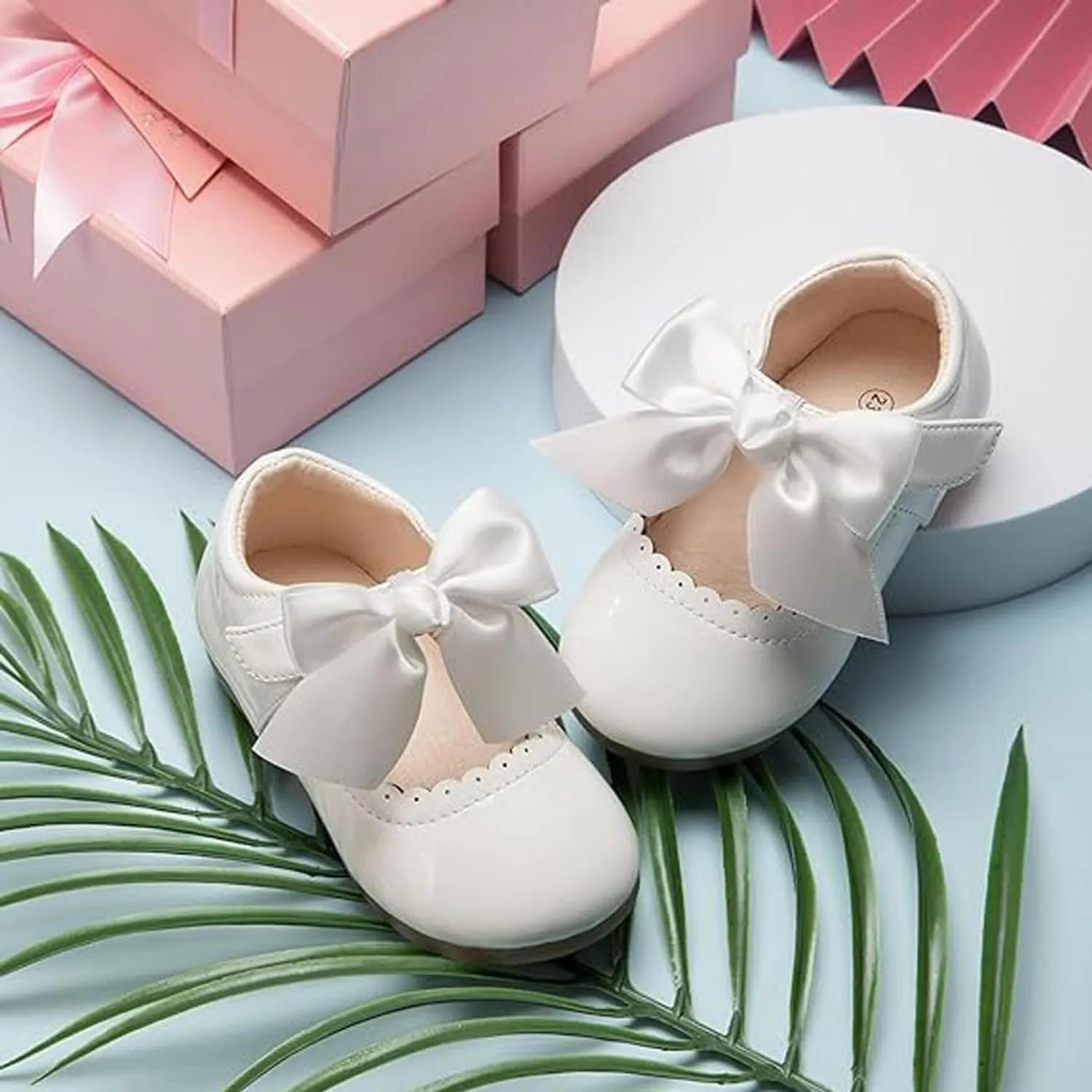 Stylein Toddler Baby Girl's Dress Shoes Ballerina Wedding Party Princess Mary Jane Flats