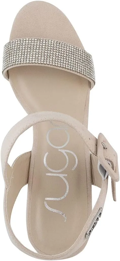Sugar Women's Wedge Sandals – Ankle Strap Heels, Dressy Platform Open-Toe Shoes, Boho Peep-Toe Summer Pump - Chili