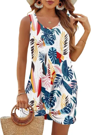 Summer Dress for Women 2025 Sleeveless BeachTank Dress Casual Short A Line Sexy Sundress Plus Size