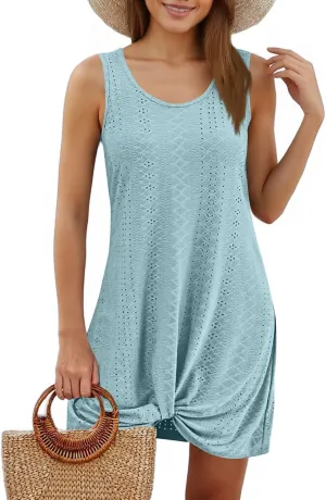 Summer Dress for Women 2025 Sleeveless BeachTank Dress Casual Short A Line Sexy Sundress Plus Size