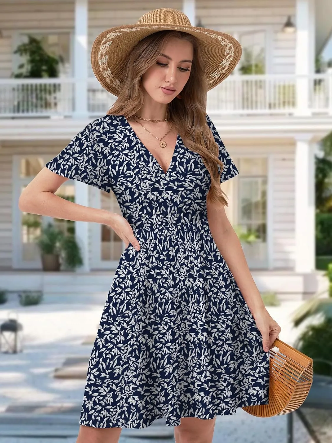 Summer Dresses for Women 2025 Floral Sundresses Elegant Classy Fashion Casual Outfit Plus Size