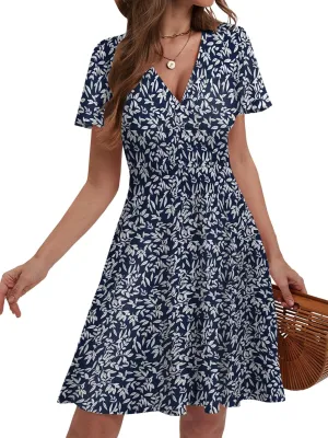 Summer Dresses for Women 2025 Floral Sundresses Elegant Classy Fashion Casual Outfit Plus Size