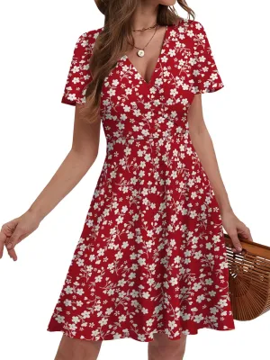 Summer Dresses for Women 2025 Spring Break Essentials Floral Sundresses Elegant Classy Fashion Casual Outfit Plus Size