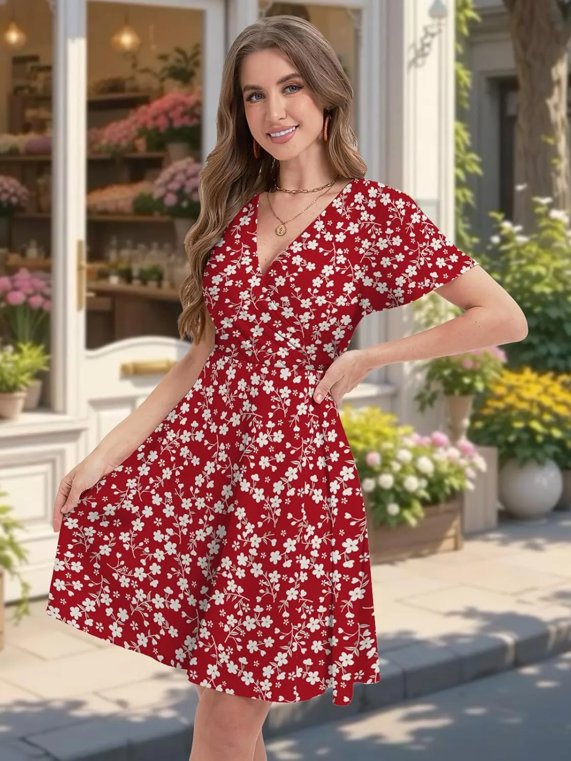 Summer Dresses for Women 2025 Spring Break Essentials Floral Sundresses Elegant Classy Fashion Casual Outfit Plus Size