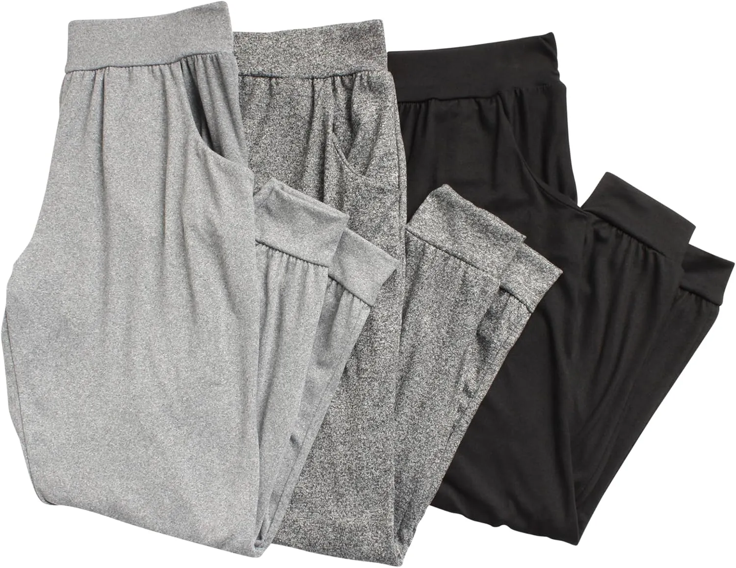 Sweet Hearts Girls Sweatpants - 3 Pack Girls' Activewear High Waisted Jogger Pants with Pockets: Made in USA (Sizes: 5-18)