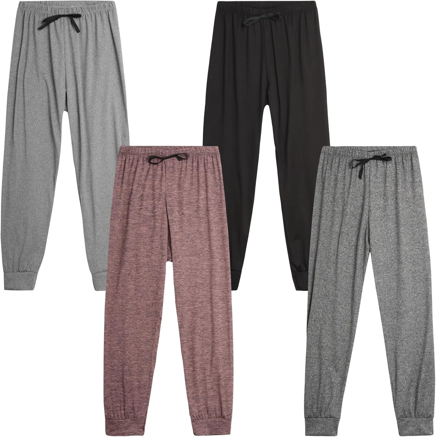 Sweet Hearts Girls Sweatpants - 4 Pack Super Soft Girls' Activewear Performance Jogger Pants: Made in USA (Sizes: 7-16)