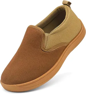 Toddler Kids Wide Barefoot Shoes Girls Boys Minimalist Slip On Canvas Sneakers Lightweight Casual Walking Shoes Fit Naturally Zero-Drop Sole