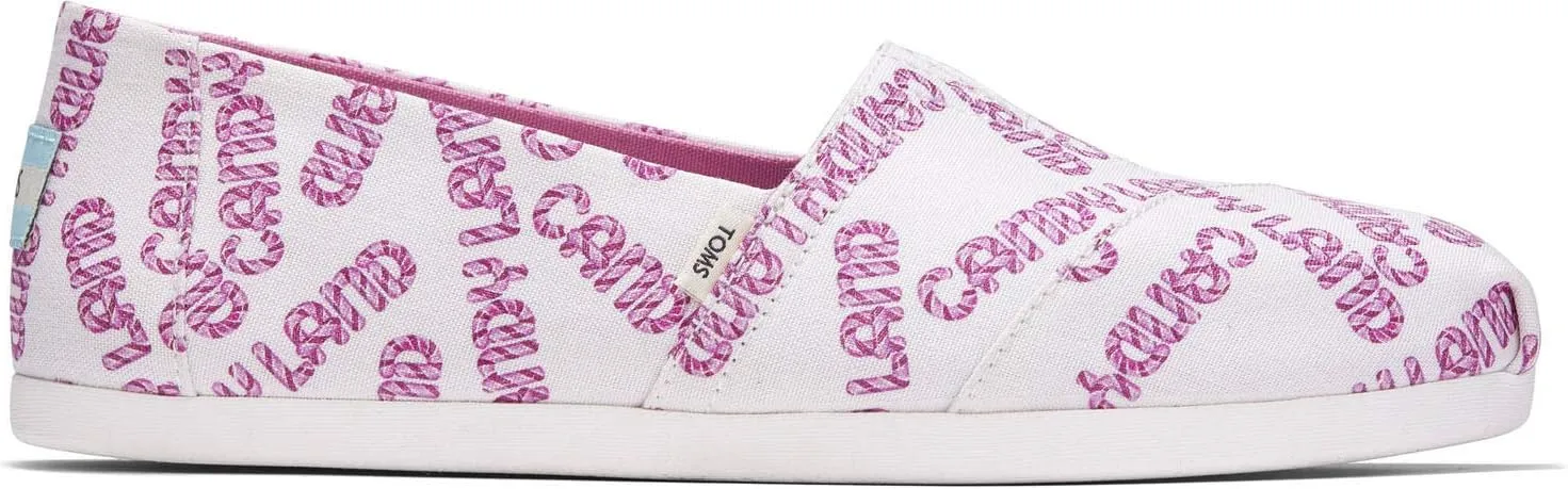 TOMS Womens Alpargata Slip On Flats Casual - White